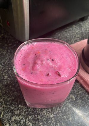A picture of Pink Panther Dragon fruit smoothie.