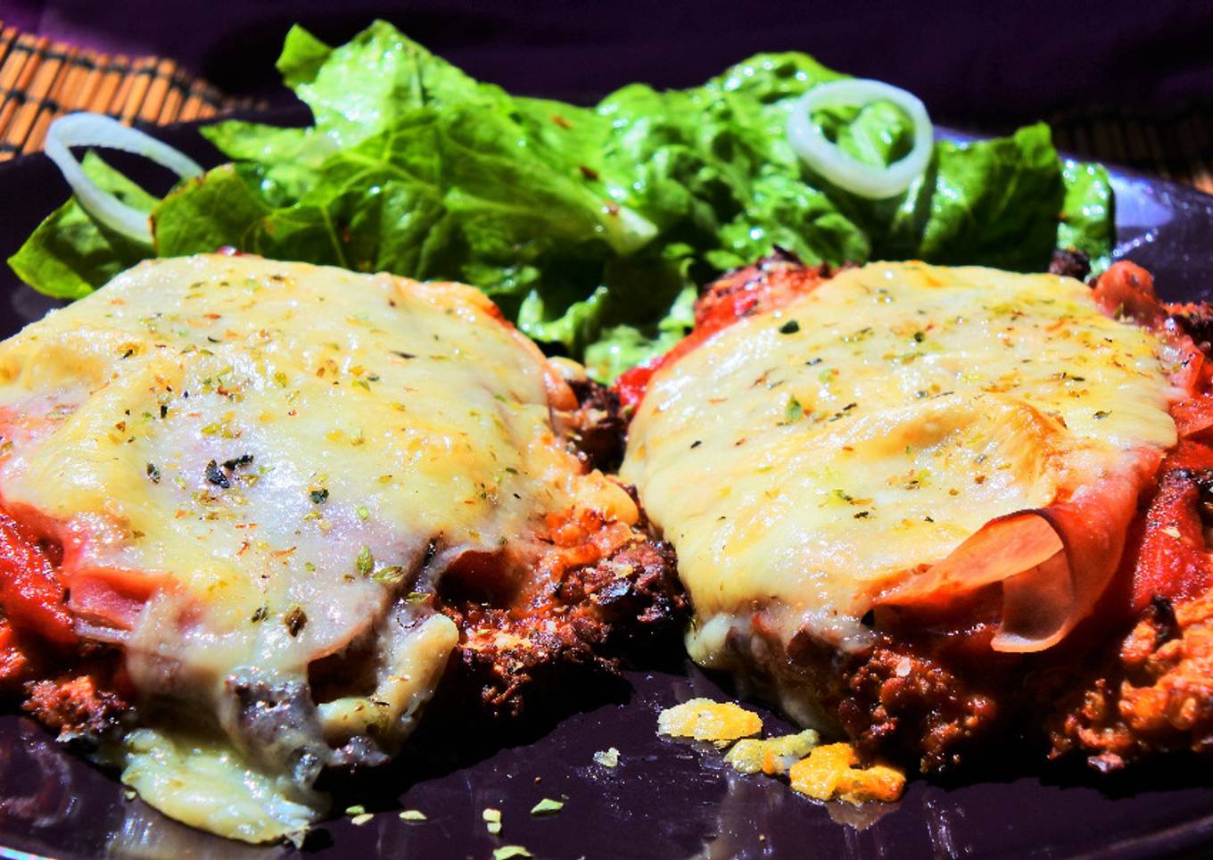 Filetes rusos de lentejas a la napolitana