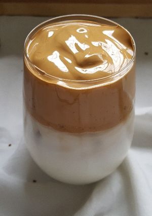 A picture of Dalgona coffee.