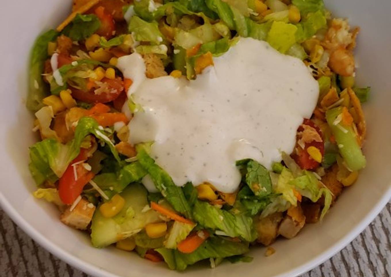 Fried chicken salad