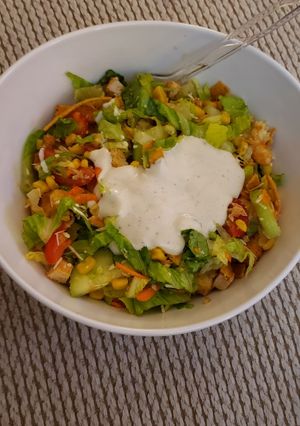 A picture of Grilled chicken salad.