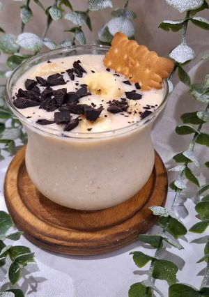 عکسی از دستور معجون موز و بیسکوئیت😋