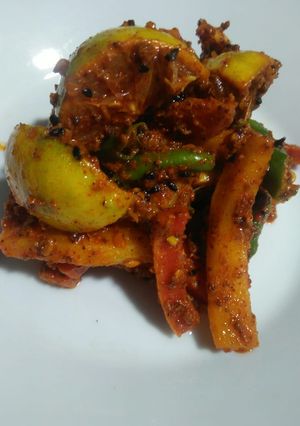 A picture of Mix vegetable achar.