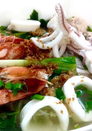 Hình của món Hủ tiếu mực.