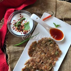 A picture of Spicy Rajgiri chi Thalipeeth.