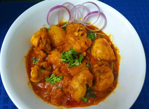 A picture of Chicken Kosha.