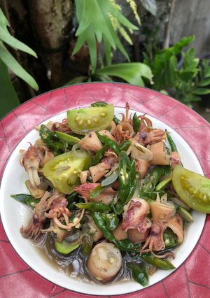 Foto resep Cumi pete cabe hijau