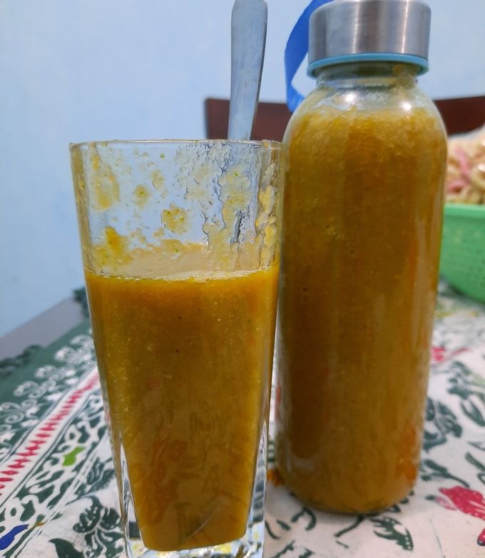 Foto resep Jus Sayuran dan Buah "diet kenyang" ala Hughes