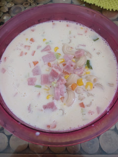 Foto resep Cream Soup Smokebeef Makaroni