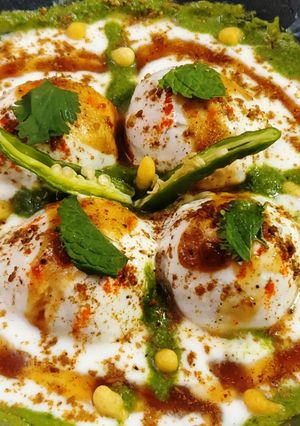 A picture of Oil Free No Cook Dahi Vada.