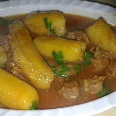 A picture of Matoke beef.
