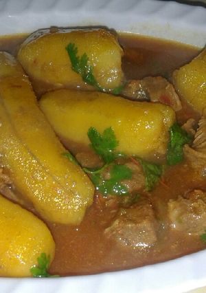 A picture of Matoke beef.