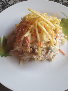 Una foto de Ensalada brasileña (salpicão)