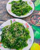 Cải bó xôi trộn mè rang