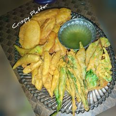 Crispy Platter With Green Vinegar A picture of Crispy Platter With Green Vinegar.