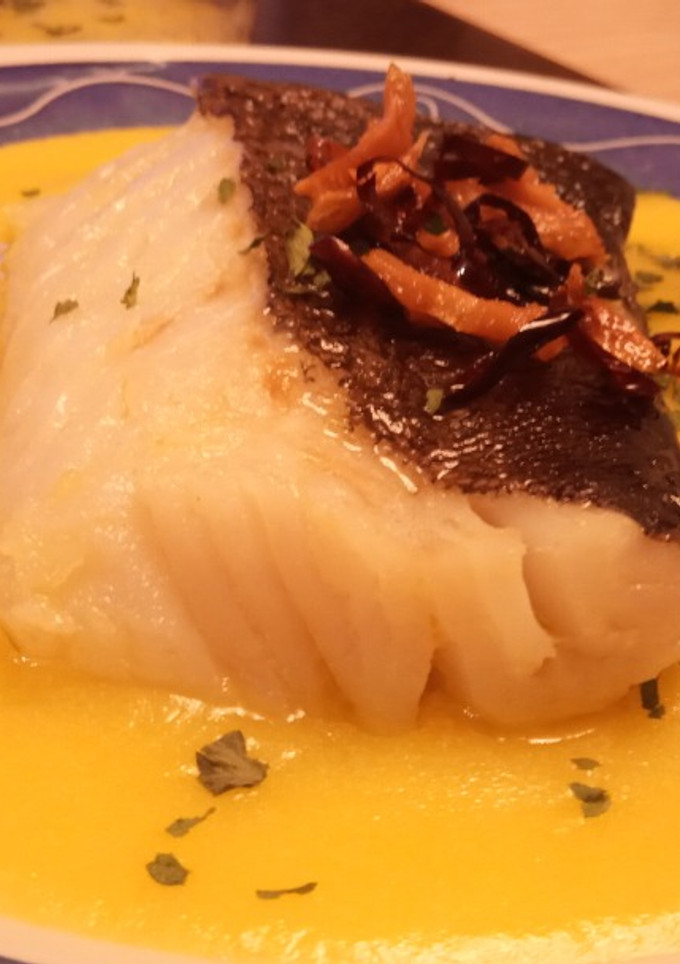 Una foto de Bacalao Confitado al Pil Pil