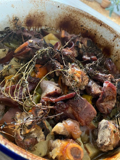 A picture of Slow Cooked Lamb & sweet potato pot.