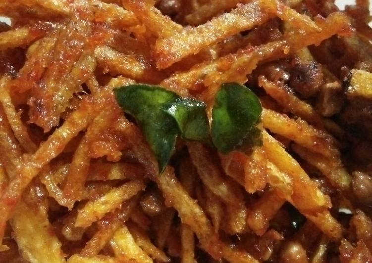 Resep Kentang kering sambal pedas manis (simple) Anti Gagal