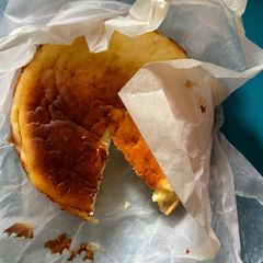 A picture of Mimi's Basque (Almost) Burnt Cheesecake.