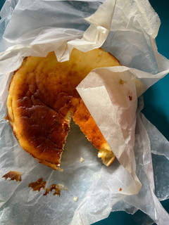 A picture of Mimi's Basque (Almost) Burnt Cheesecake.