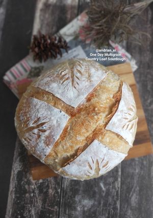 Foto resep One Day Multigrain Sourdough Loaf (Cold Starter)