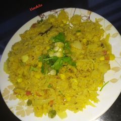 A picture of Mix veg corn pulao.