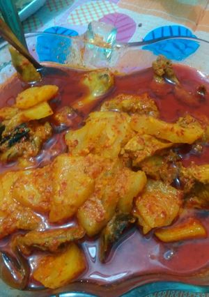 Foto resep Gulai ayam kampung nanas muda khas Minang