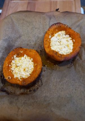 Une photo de Potimarron rôti et feta