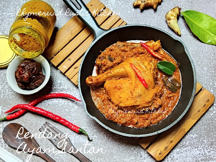 Resep Rendang Ayam Santan (Simpel dgn Srundeng &amp;amp; Bumbu dasar Kuning) yang Bisa Manjain Lidah