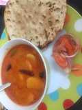 Dahi Wale Gatta Sabzi with Khoba Roti