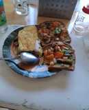 Omelette con champiñones