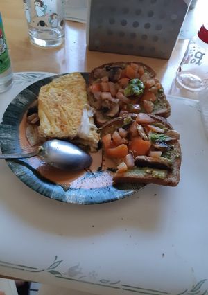 Una foto de Omelette con champiñones
