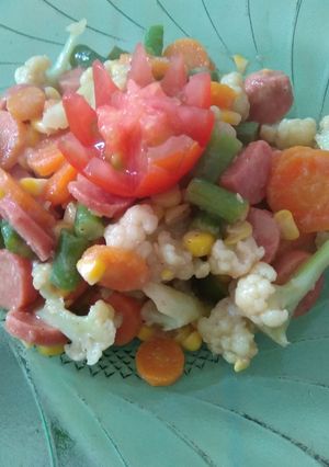 Foto resep Sosis sayur pelangi