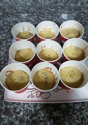 صورة لوصفة كيك بالكاسات الورق😋😋