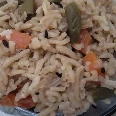 French fried rice A picture of French fried rice.