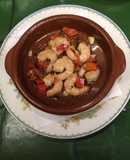 Camarones con pimientos