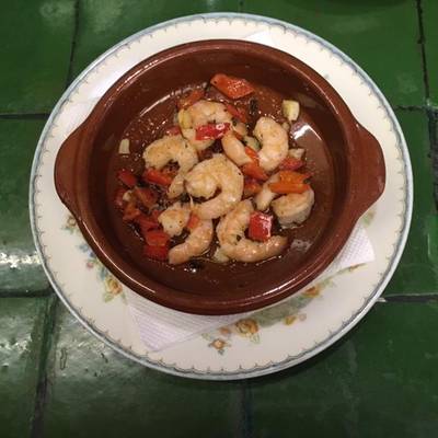 Camarones con pimientos Receta de Mercedes Cossío- Cookpad