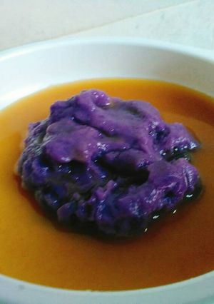 Foto resep Bubur Sumsum Ubi Ungu saus Kurma (Mpasi 9 bulan +)