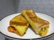 Gambar roti panggang telur keju