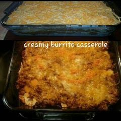 A picture of Creamy Burrito Casserole.