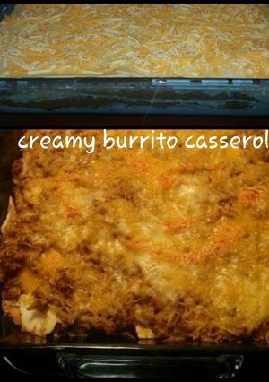 A picture of Creamy Burrito Casserole.