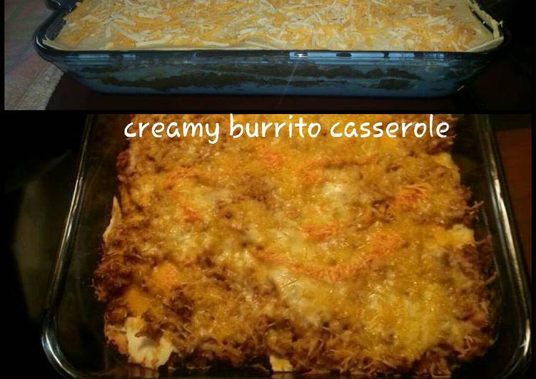 Easy Creamy Burrito Casserole