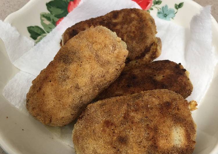 How to Make Super Quick Homemade Chicken-Potato Chops  #mycookbook