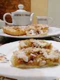 Crostatine con frolla all'olio, marmellata di fichi, mele, noci e granella di nocciole