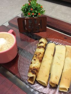 Una foto de Panqueques con dulce de leche ❤️
