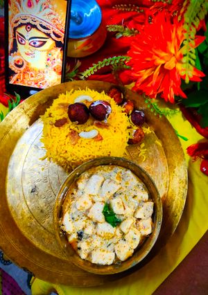 নবাবি মালাই পনির ও শাহী মতী পোলাও (Nawabi malai paneer & Shahi moti pulao recipe in Bengali) রেসিপির প্রধান ছবি