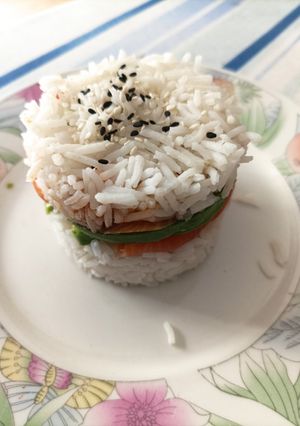 Une photo de Burger de riz