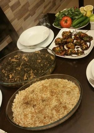 صورة لوصفة ملوخيه ورز
