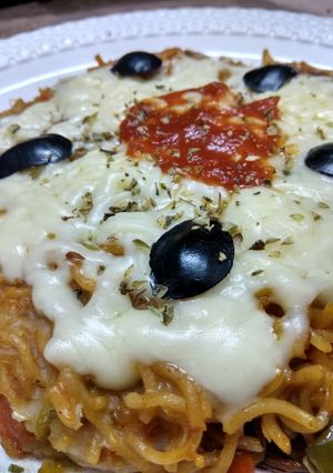 A picture of Noodles pizza.