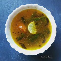 A picture of Lemon rasam.